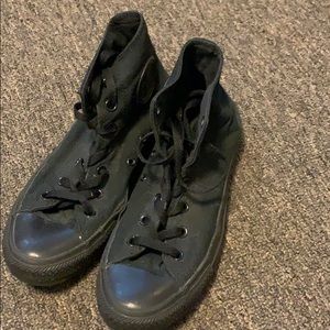Black high top converse